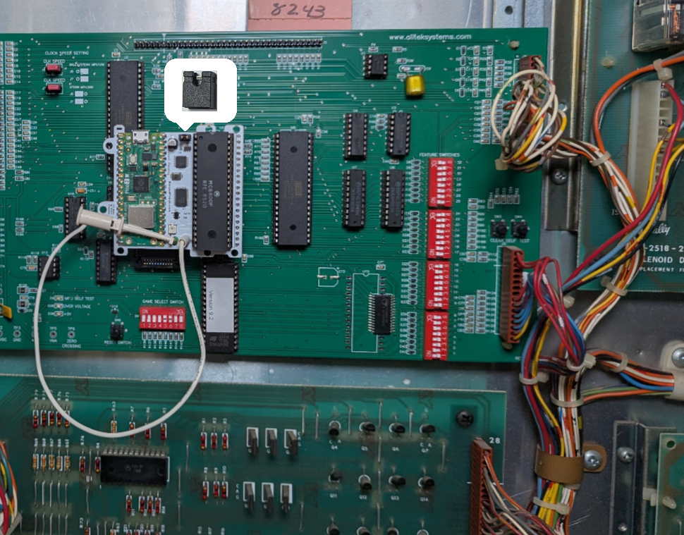Vector installed on an Alltek Ultimate MPU with the jumper fitted