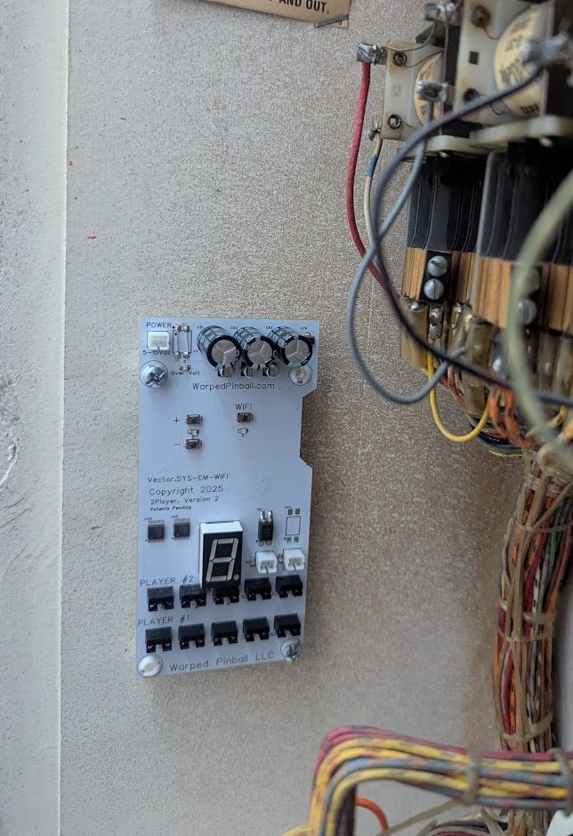 EM board mounted in backbox