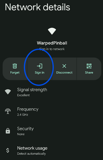 Sign in to the WarpedPinball network