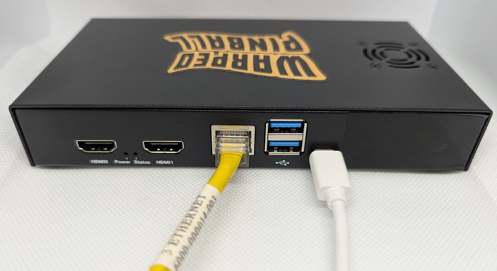 Origin with ethernet and power connected