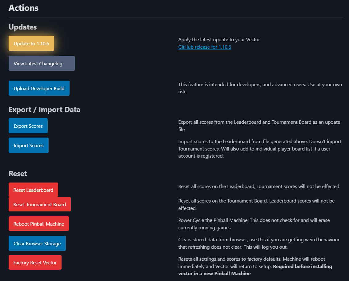 Pin admin bottom web page