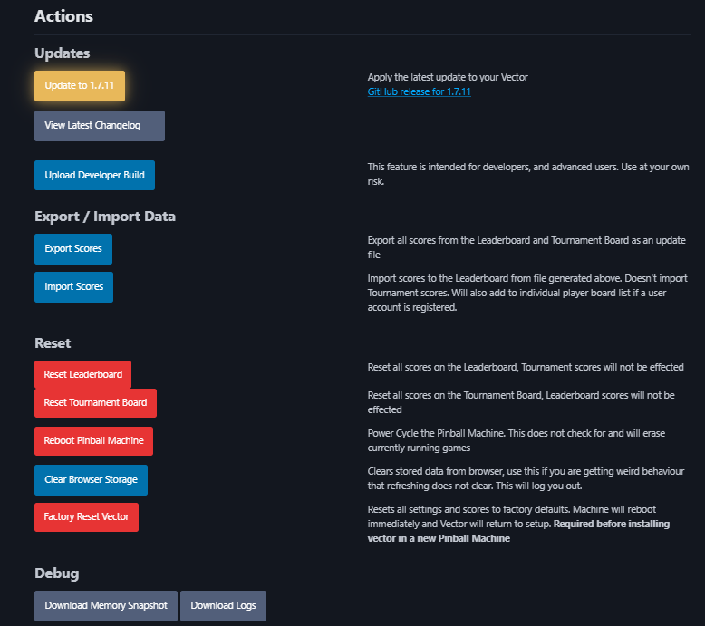 Pin admin bottom web page
